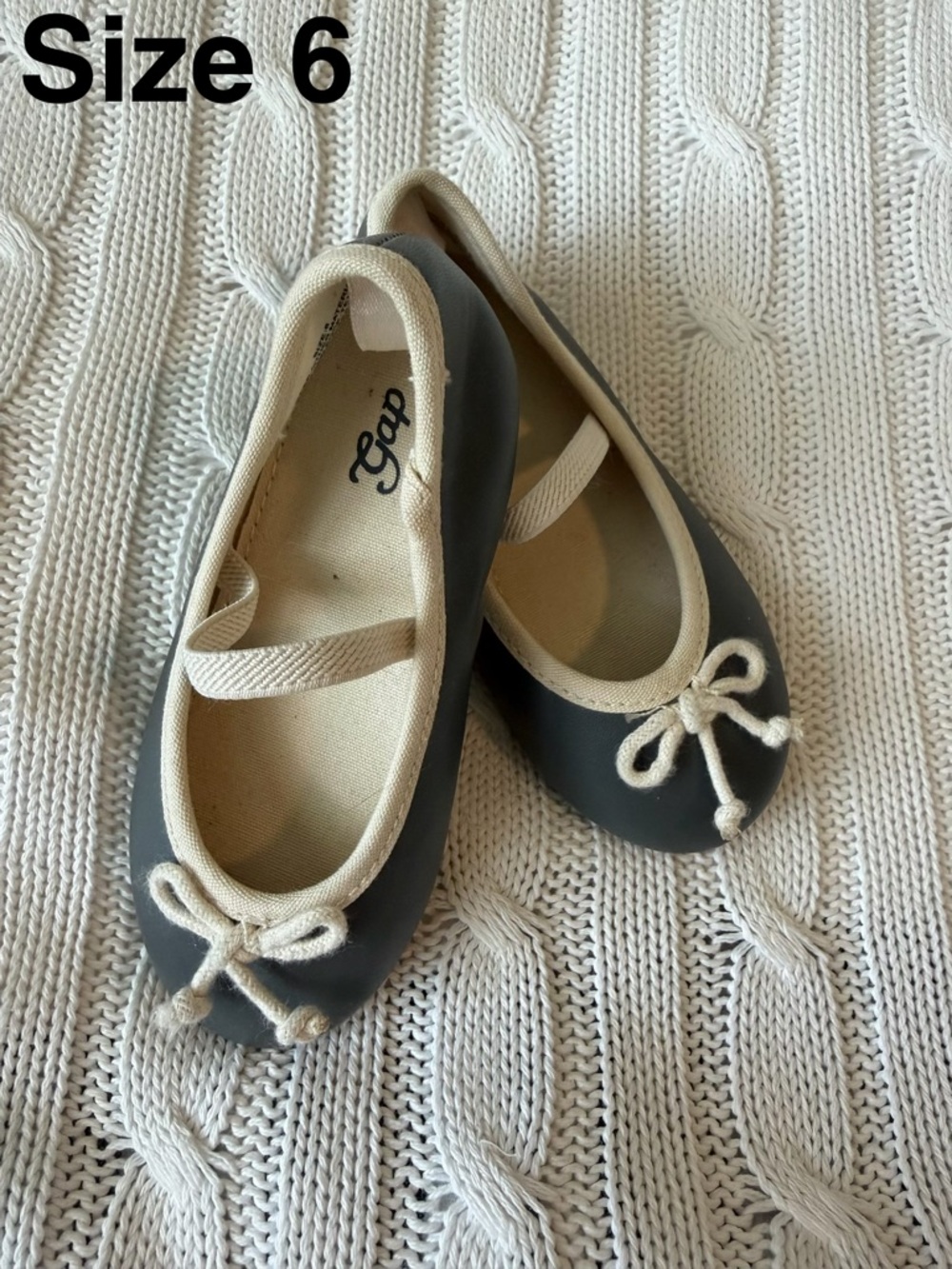 Gap Toddler Girls Ballerina Shoes Sz 6 Holiday School Pictures Dress Up Shoe